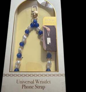 Artikl Universal Wristlet Phone Strap Blue Beads and Pearls 11.8 Inch